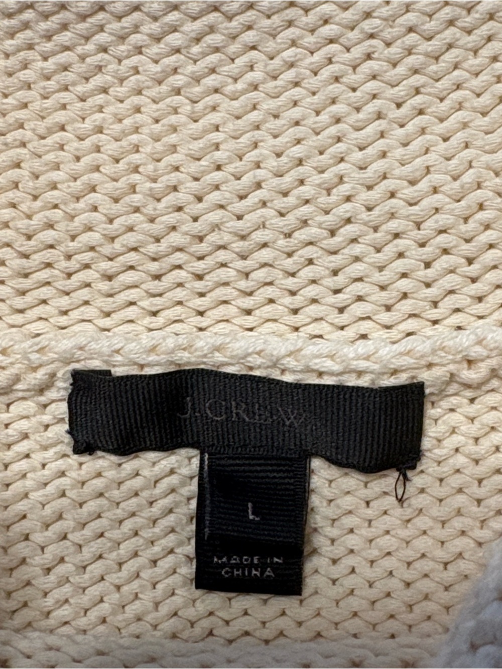 J. Crew 1988 Rollneck Sweater Size Large Cream Nautical Fisherman Preppy - Picture 5 of 7